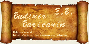 Budimir Baričanin vizit kartica